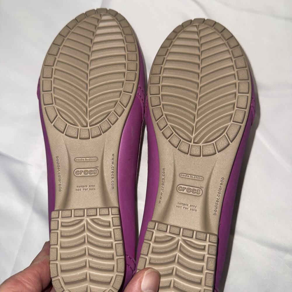 Crocs Shoe Womens 7 Pink Marin Colorlite Loafers Casual Slip On - Picture 6 of 6